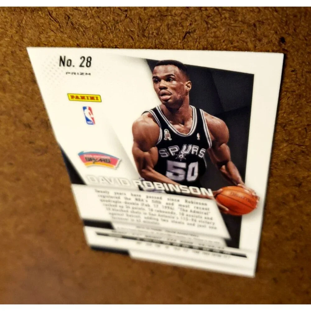 2014-15 Panini PRIZM DAVID ROBINSON Silver San Antonio Spurs Basketball Card# 28